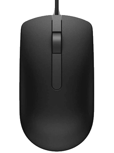 Voorkant Dell bekabelde muis MS116 Zwart