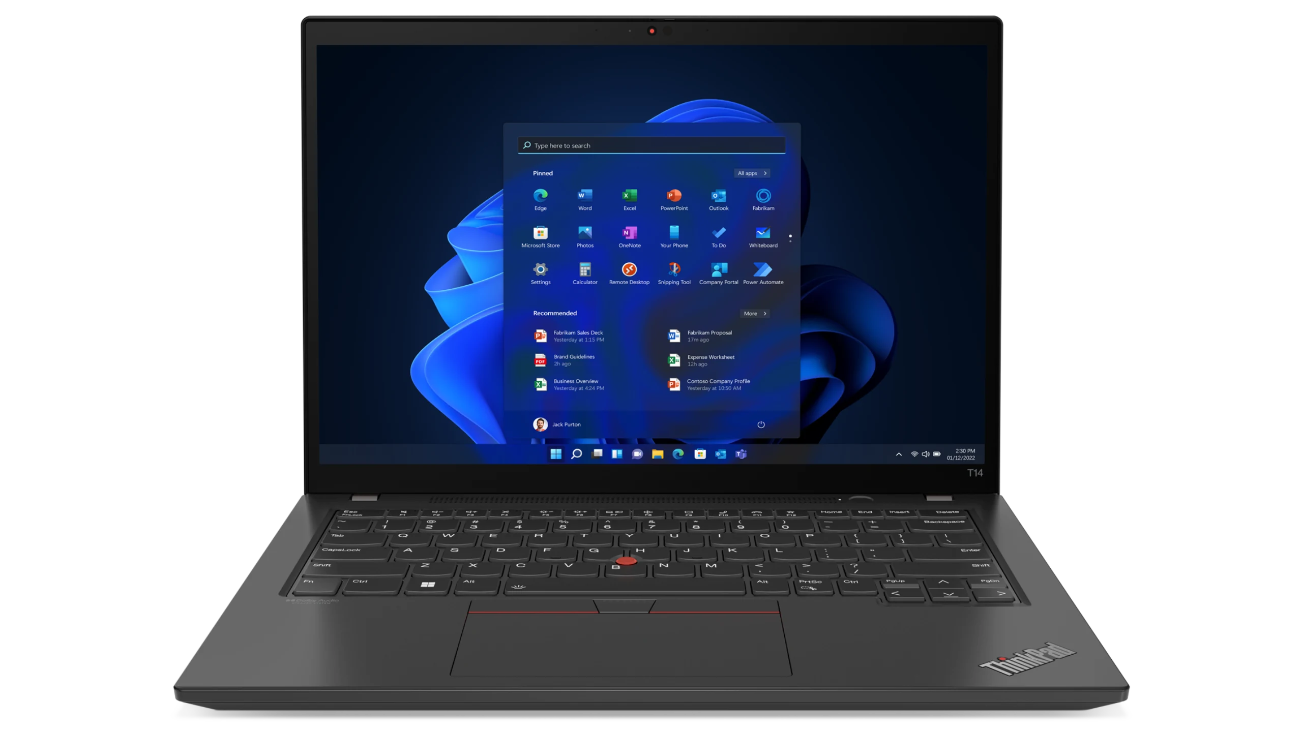 Voorkant Lenovo Thinkpad T14 Gen 3