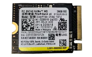 Voorkant Western Digital SN740 256GB M.2 2230 NVMe SSD