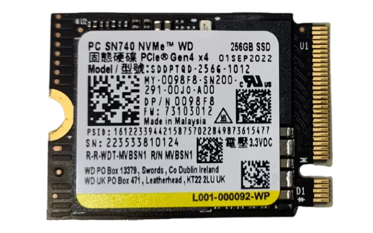 Dell OEM Western Digital SN740 256GB M.2 2230 NVMe SSD